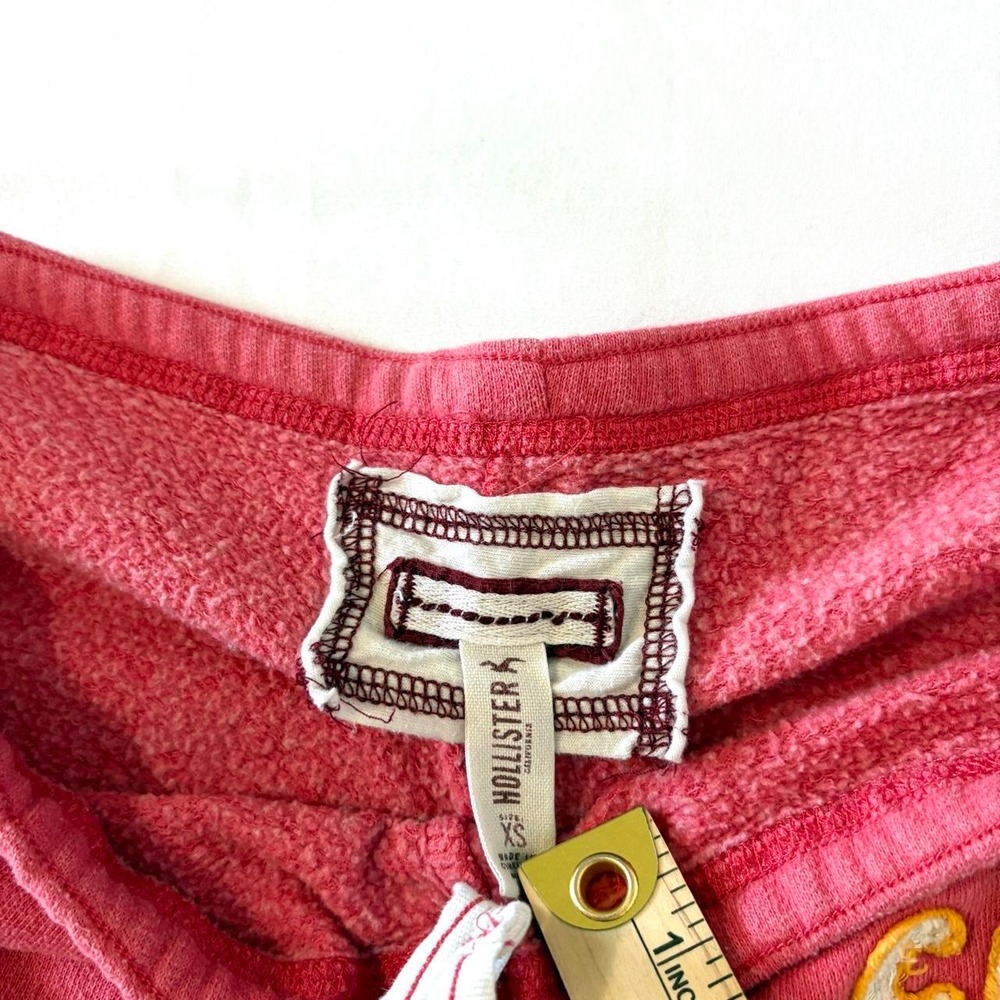 Hollister Cali Love Capri Sweatpants Womens XS Pink Y2K Low Rise Ankle Joggers - Picture 4 of 8
